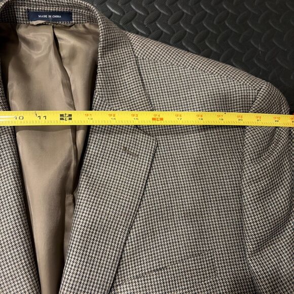 Vtg Ralph Lauren Sport Dillard’s Coat Blazer Brown Tweed Mens 48L Silk Wool Blnd - Picture 12 of 15
